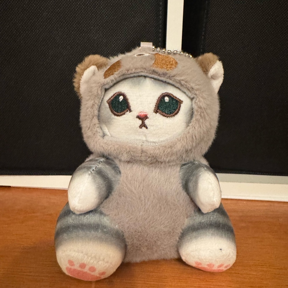 Mofusand Cat Racoon Plush Keychain